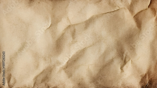 Texture brown wrinkled paper photo