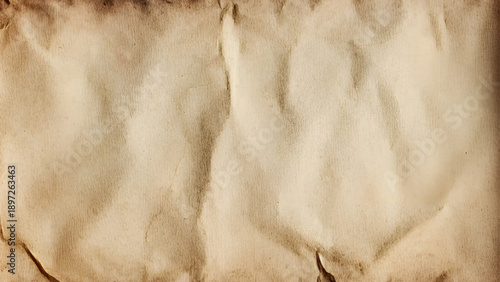 Texture brown wrinkled paper photo