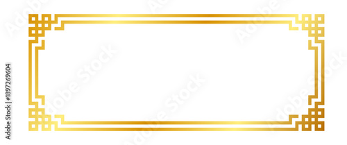 gold chinese rectangle frame