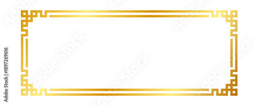 gold chinese rectangle frame
