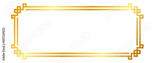 gold chinese rectangle frame