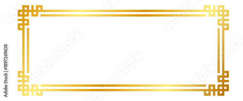 gold chinese rectangle frame