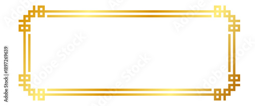 gold chinese rectangle frame