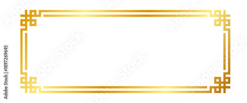 gold chinese rectangle frame