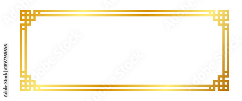 gold chinese rectangle frame