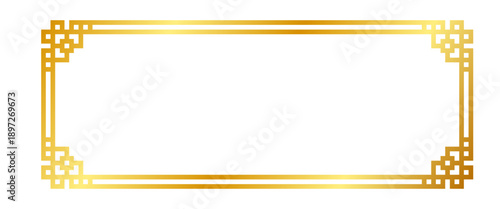 gold chinese rectangle frame