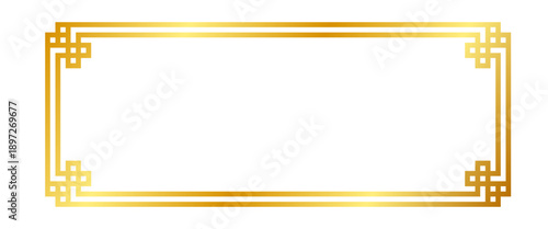 gold chinese rectangle frame