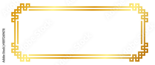 gold chinese rectangle frame