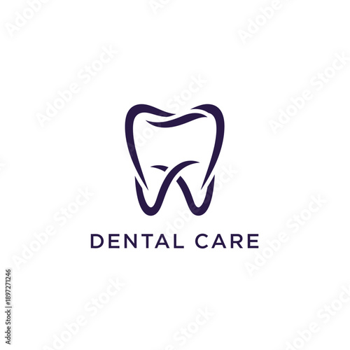 Dental care illustration featuring a tooth icon