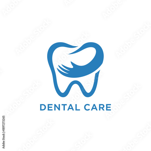 Dental care illustration featuring a tooth with a brush
