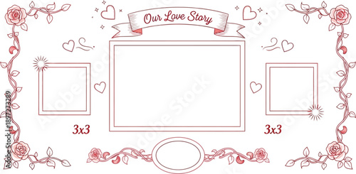 Our Love Story Photo Frame - Wedding, Engagement, Romance