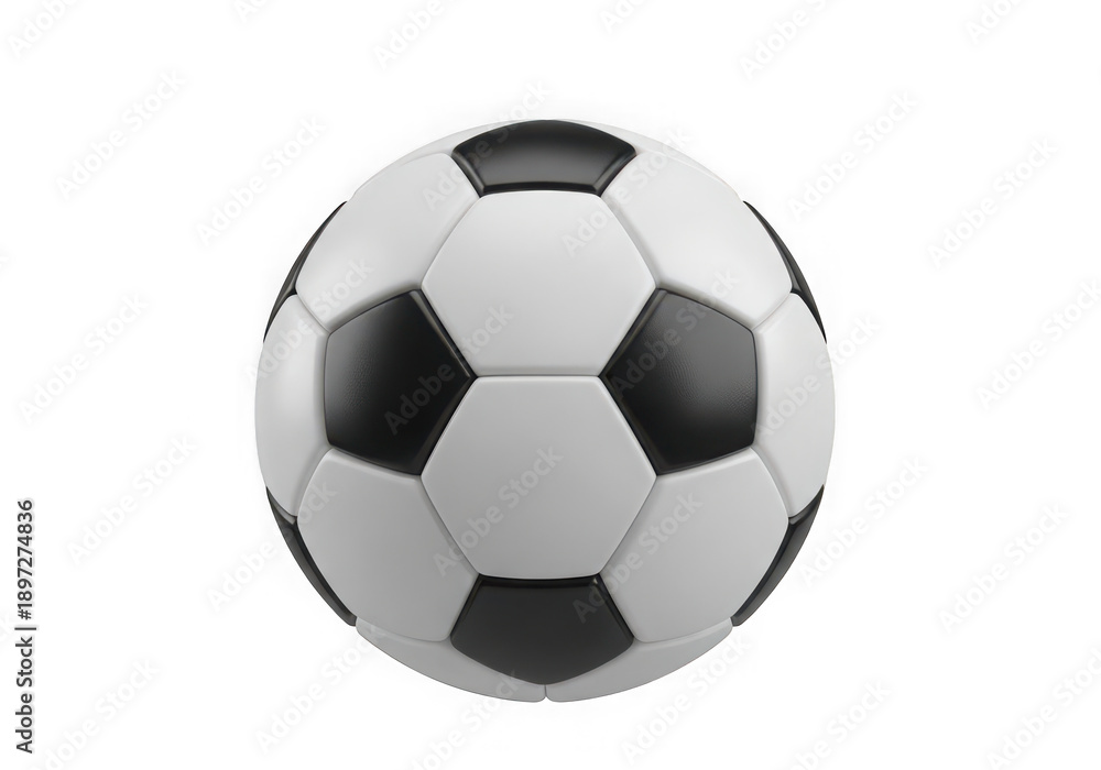 Fototapeta premium High-quality soccer ball illustration isolated on transparent background