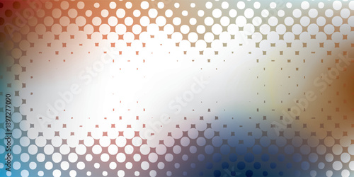 Abstract Halftone Dot Pattern with Gradient Color Transition.