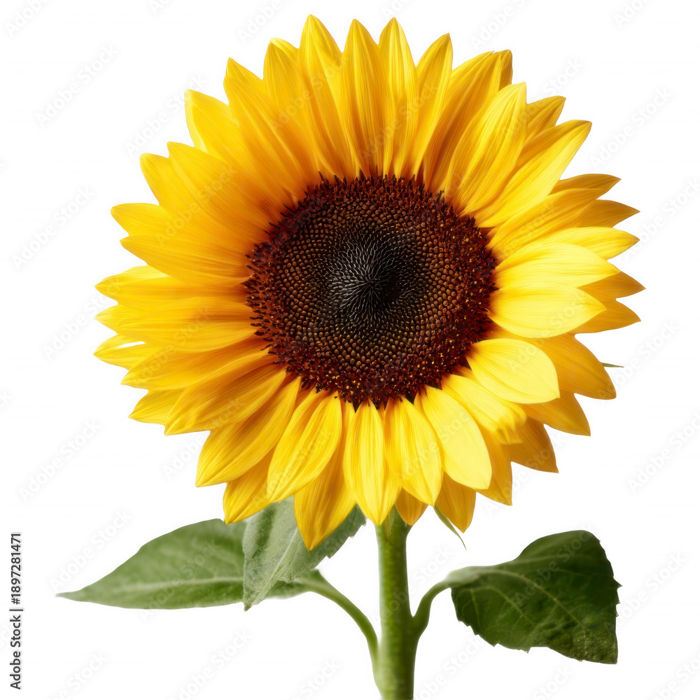 Obraz premium Radiant sunflower with vibrant yellow petals in full bloom.