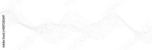 Line wave pattern with dotted strokes and fluid curves, minimalist vector design with abstract ripple effects for digital art, backgrounds, and graphic visualization