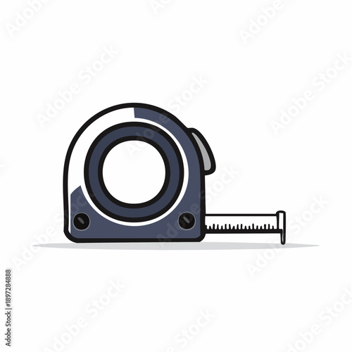 巻尺メジャーの寸法測定ラインベクターアイコン