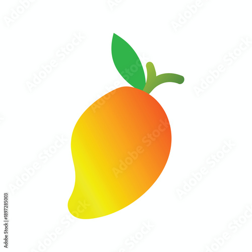 mango fruit with leaves