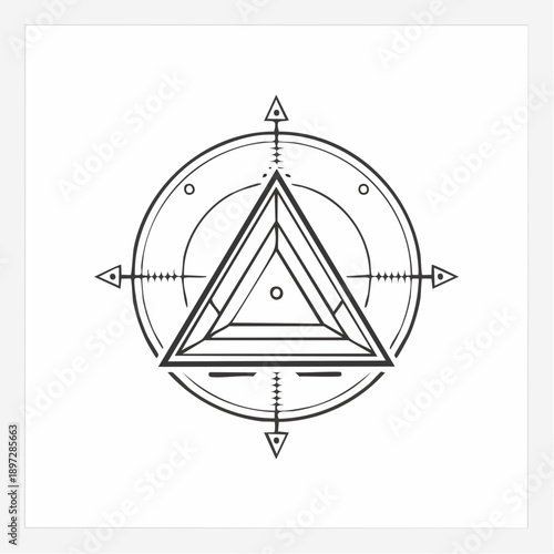 測量ターゲットと三脚を備えたトータルステーション用プリズムのベクターアイコン