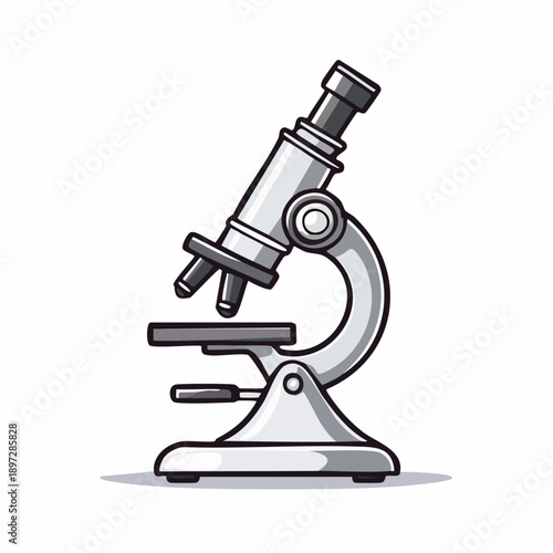 顕微鏡のサイエンス研究コンセプトベクターアイコン