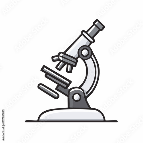 顕微鏡のサイエンス研究コンセプトベクターアイコン