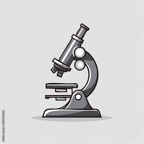 顕微鏡のサイエンス研究コンセプトベクターアイコン