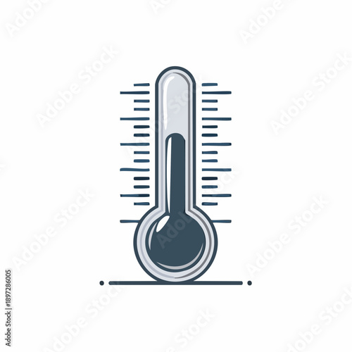 温度計と温度管理を表すサーモメーターベクターアイコン