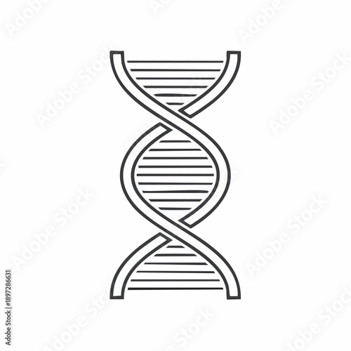 DNA二重らせんの医療研究とバイオテクノロジーベクターアイコン