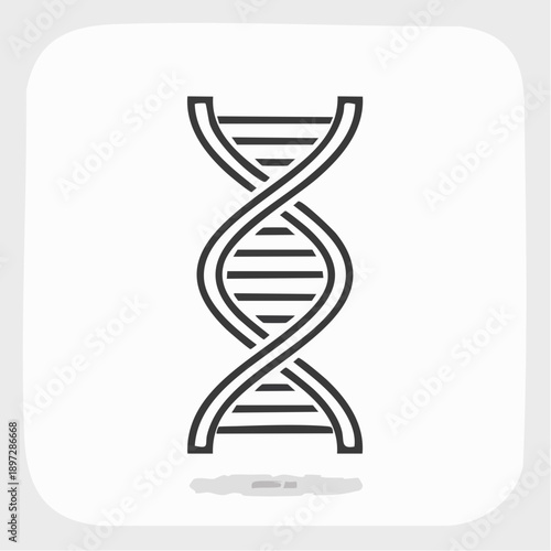 DNA二重らせんの医療研究とバイオテクノロジーベクターアイコン