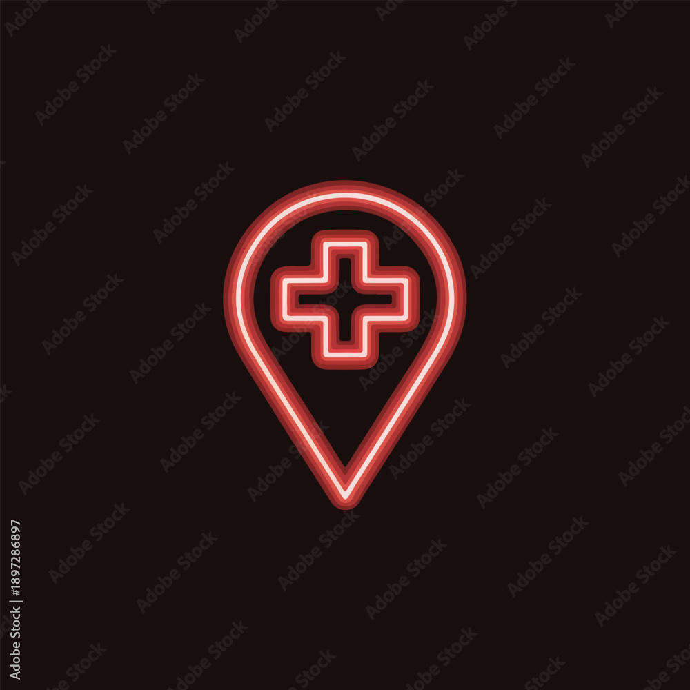 Obraz premium Switzerland flag location pin icon design