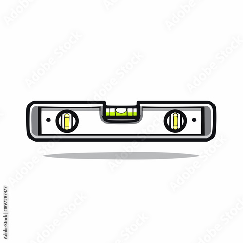 水準器レベルの水平測定ラインベクターアイコン 計測工具イメージ