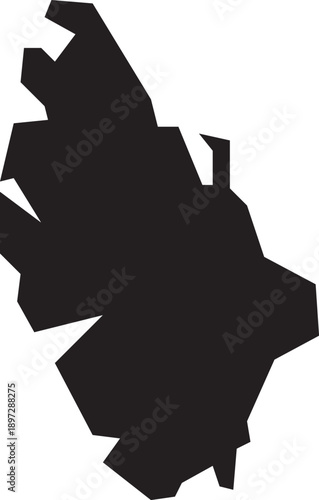 Tableau sur toile Axel Heiberg Island Canada Map Silhouette Isolated Vector