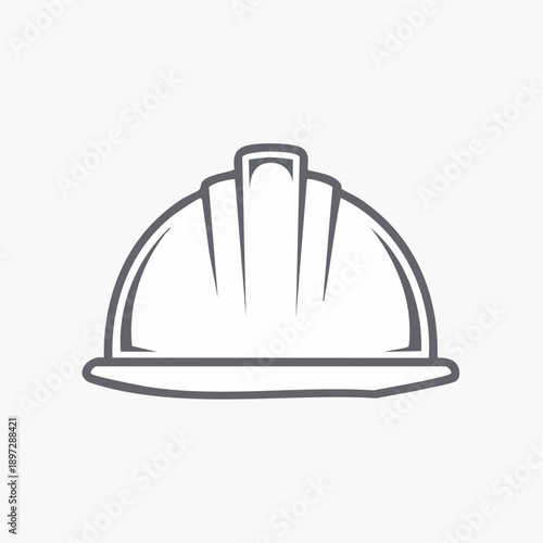 工事用ヘルメットの安全対策ラインベクターアイコン