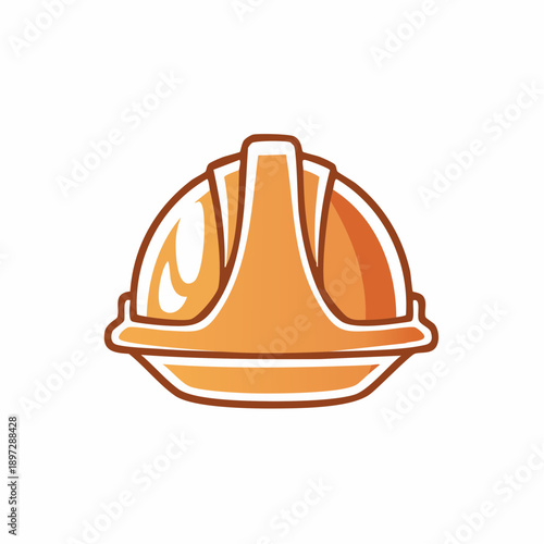 工事用ヘルメットの安全対策ラインベクターアイコン