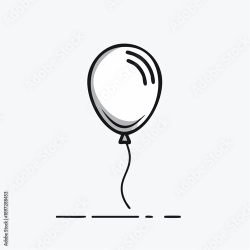 シンプルな風船のお祝いイベント装飾ベクターアイコン