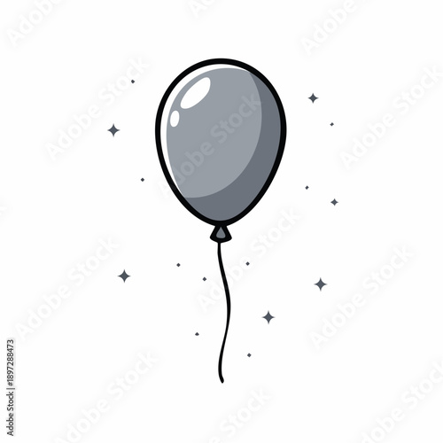 シンプルな風船のお祝いイベント装飾ベクターアイコン