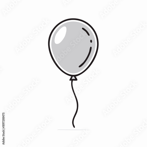 シンプルな風船のお祝いイベント装飾ベクターアイコン