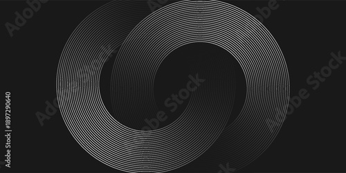 Black mascara circular texture, brush stroke isolated on white background. vector eps10