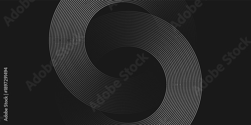 Black mascara circular texture, brush stroke isolated on white background. vector eps10