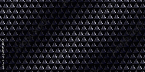 Abstract 3D Triangular Prism Wall with Parametric Metallic Facets