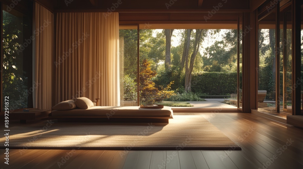 Obraz premium view inside a house decorated with furniture