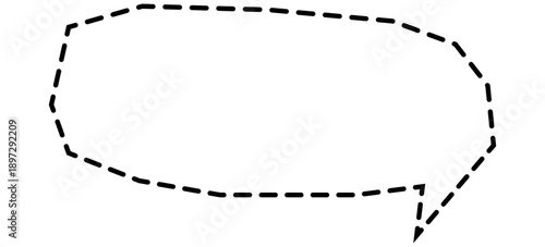 dashed comic speech balloon