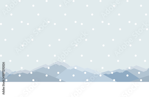 雪の降る山の背景