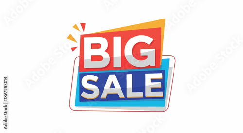 BIG SALE Announcement Graphic With Vibrant Colors and Bold Typography Announcing a Special Promotion