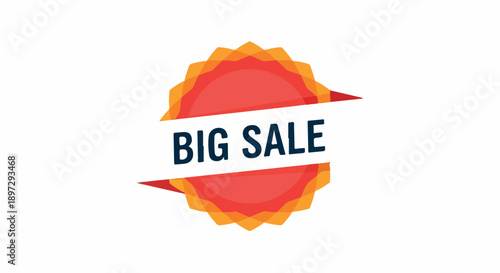 Eye-Catching Big Sale Badge Vibrant Design for Promotional Offers and Discounts
