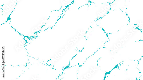 Blue cracks on white marble surface design