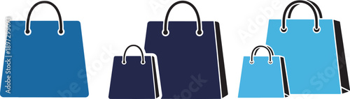 Shopping Bag Icons, Retail and Store Symbols for Branding and Packaging Design