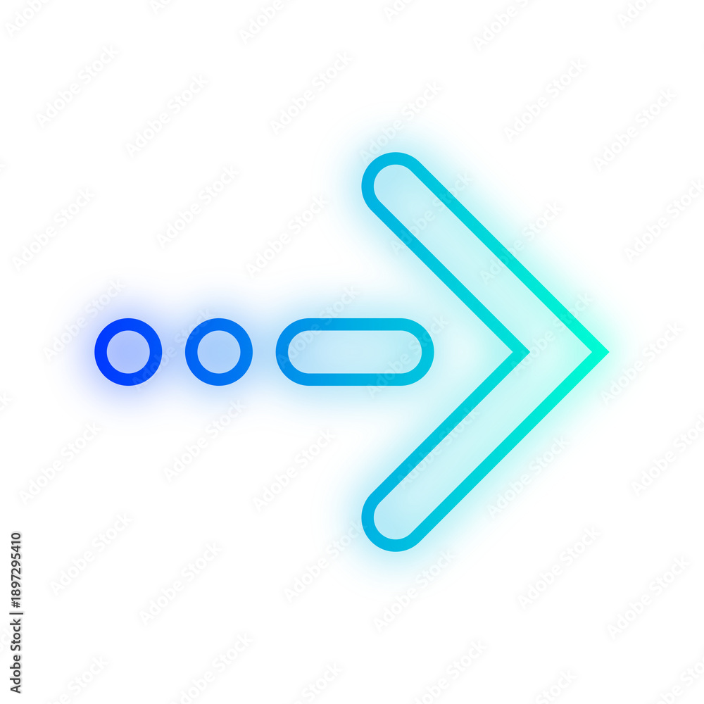 Obraz premium neon dot art arrow