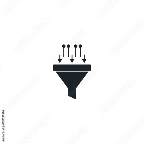 Technological singularity vector icon. Funnel merging into single point of light. AI evolution, future tech event, and digital breakthrough illustration for sci-fi concepts.