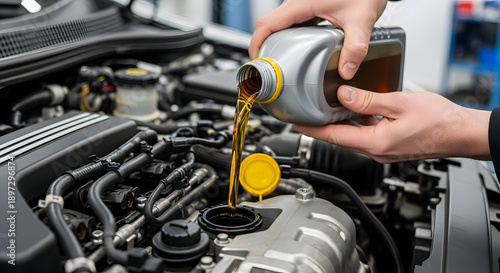 Wallpaper Mural pouring engine oil Torontodigital.ca