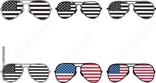 4th of July Glasses SVG